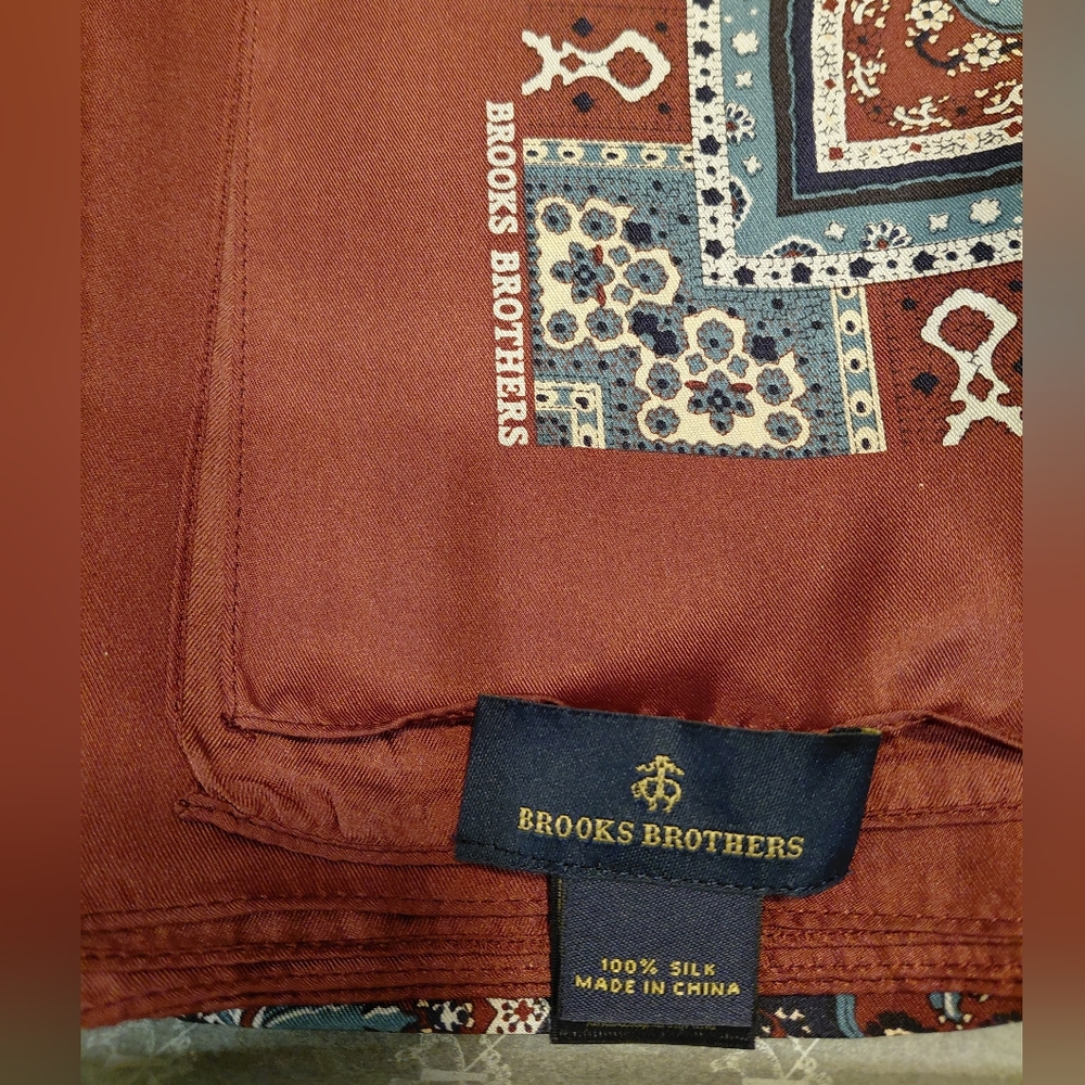 Brooks Brothers 346 silk scarf - Picture 3 of 4
